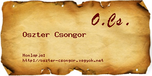Oszter Csongor névjegykártya