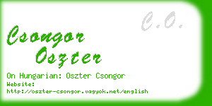 csongor oszter business card